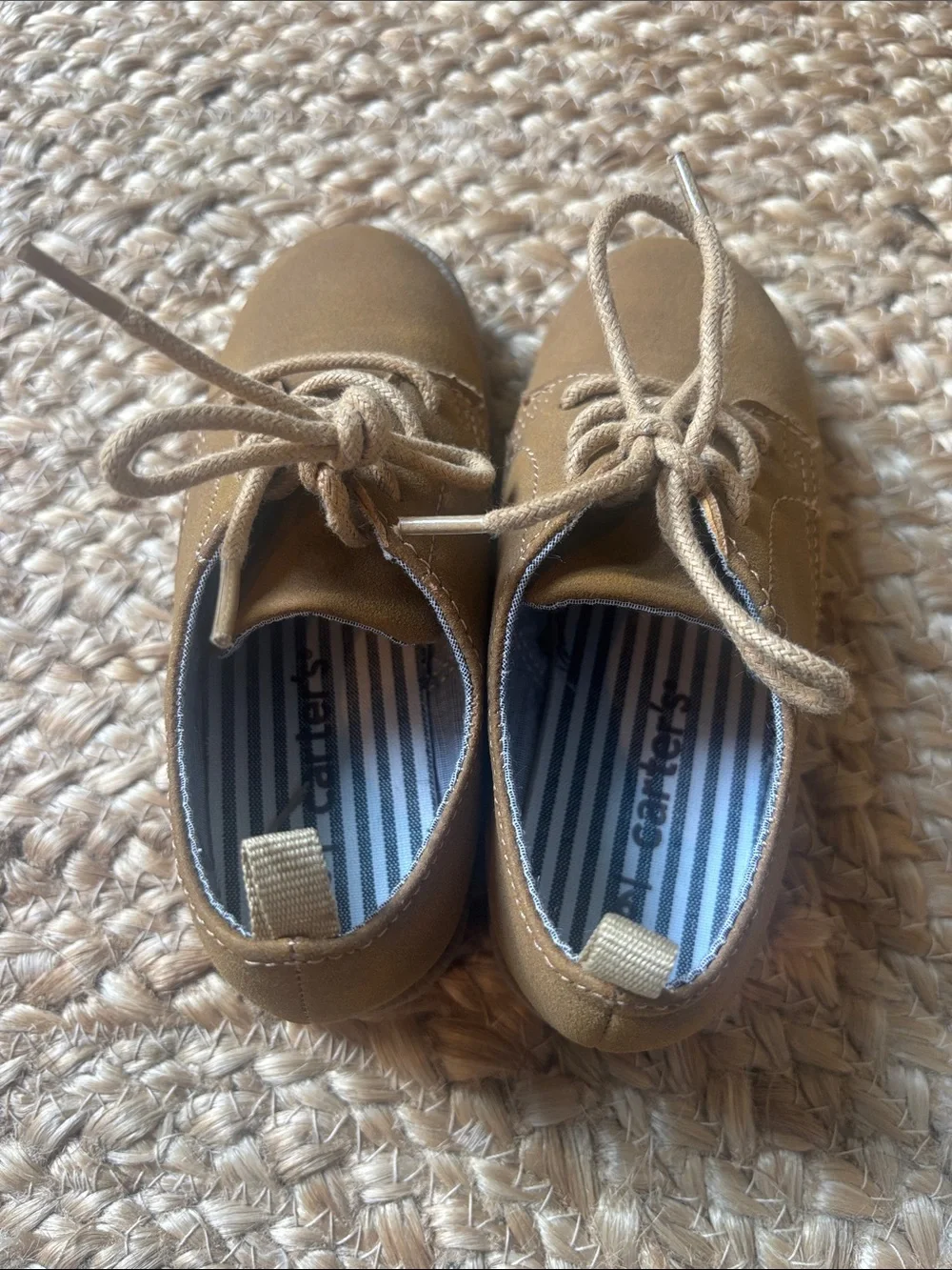 Carter's Little Boys Tan Lace-Up Oxford Shoes